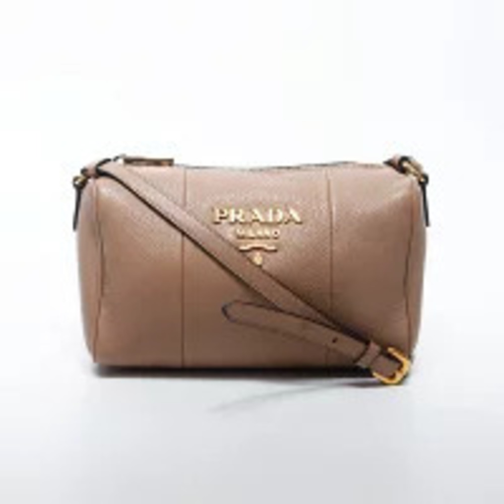 Prada Leather Pochette Vitello Shoulder Bag Beige - Picture 2 of 13